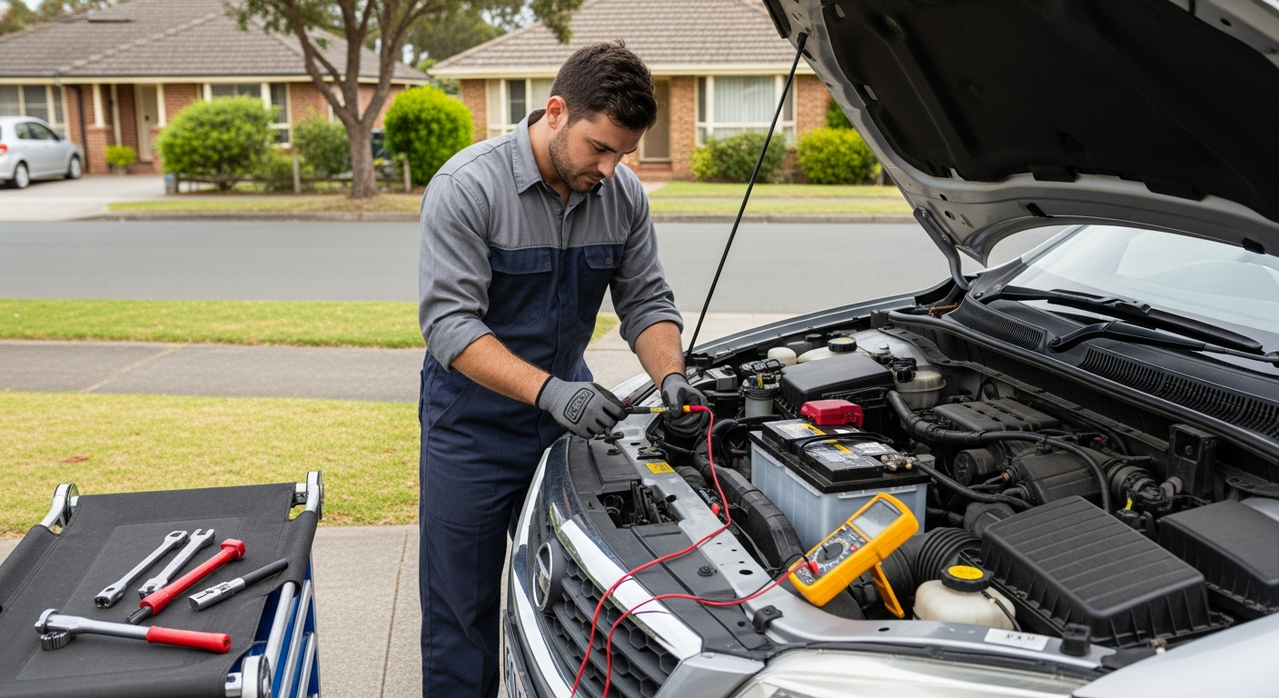 Mobile mechanic onsite battery check