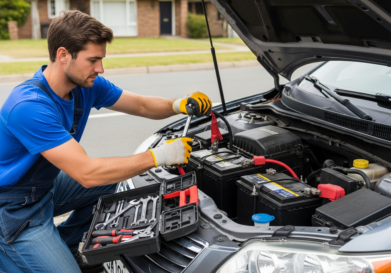 Battery replacement roadside