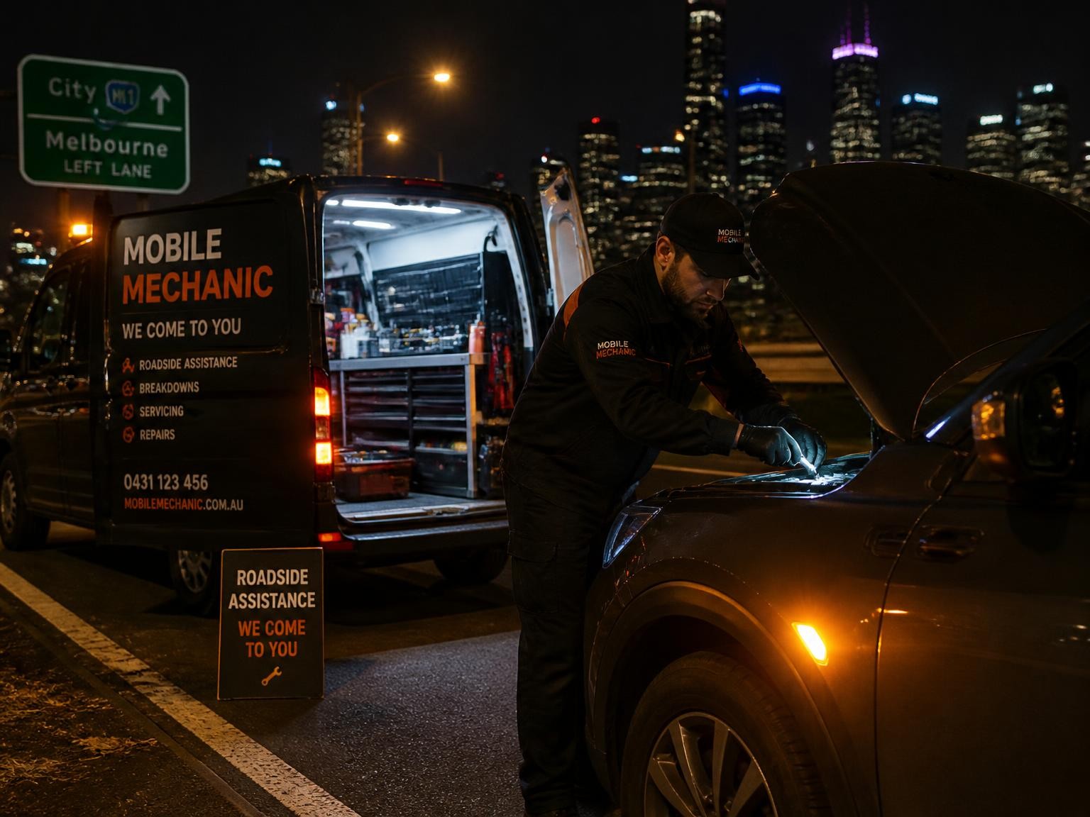 24/7 roadside breakdown assistance from a Melbourne mobile mechanic