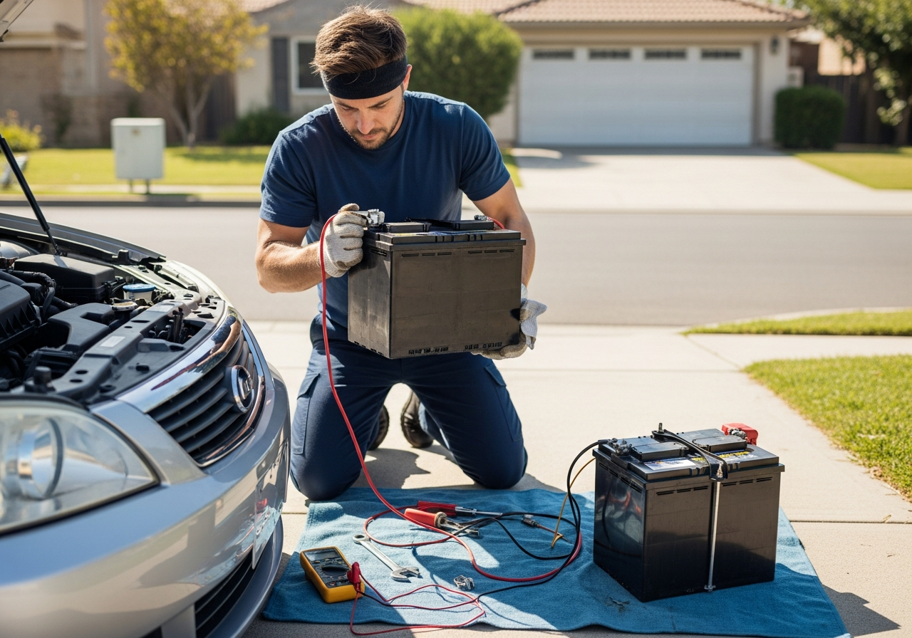 Mobile battery replacement