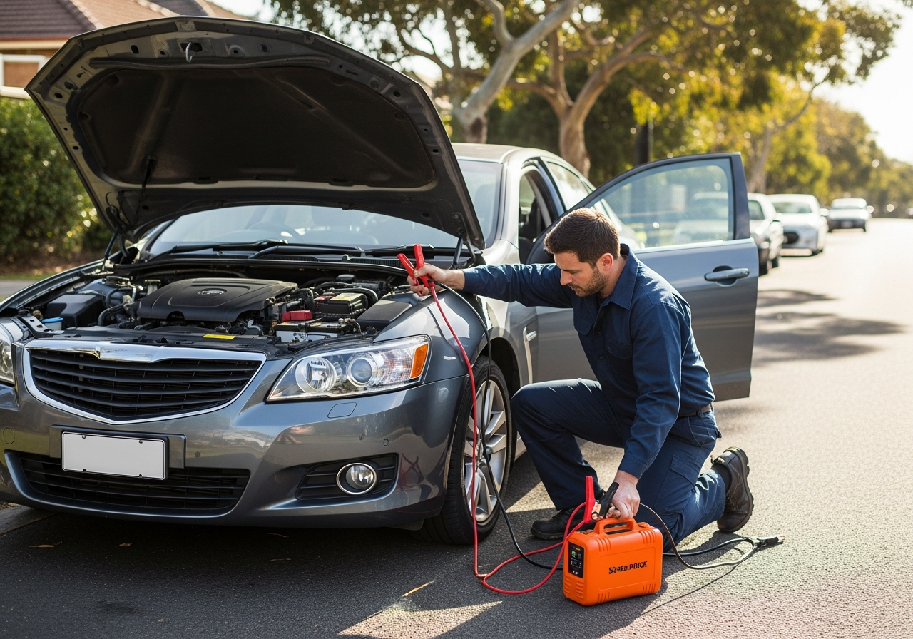 Battery jumpstart roadside
