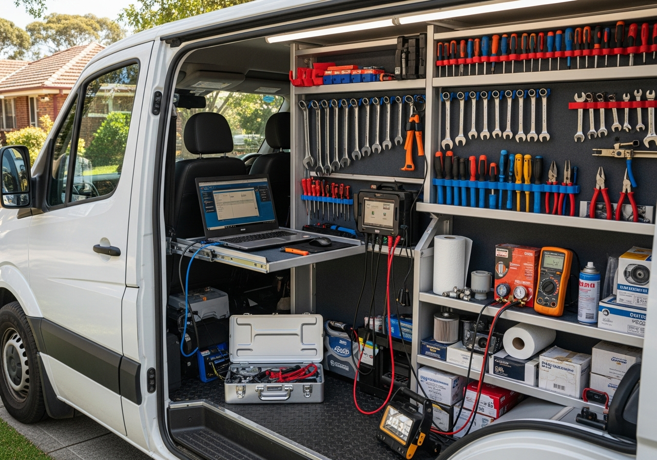 Mobile mechanic van and tools