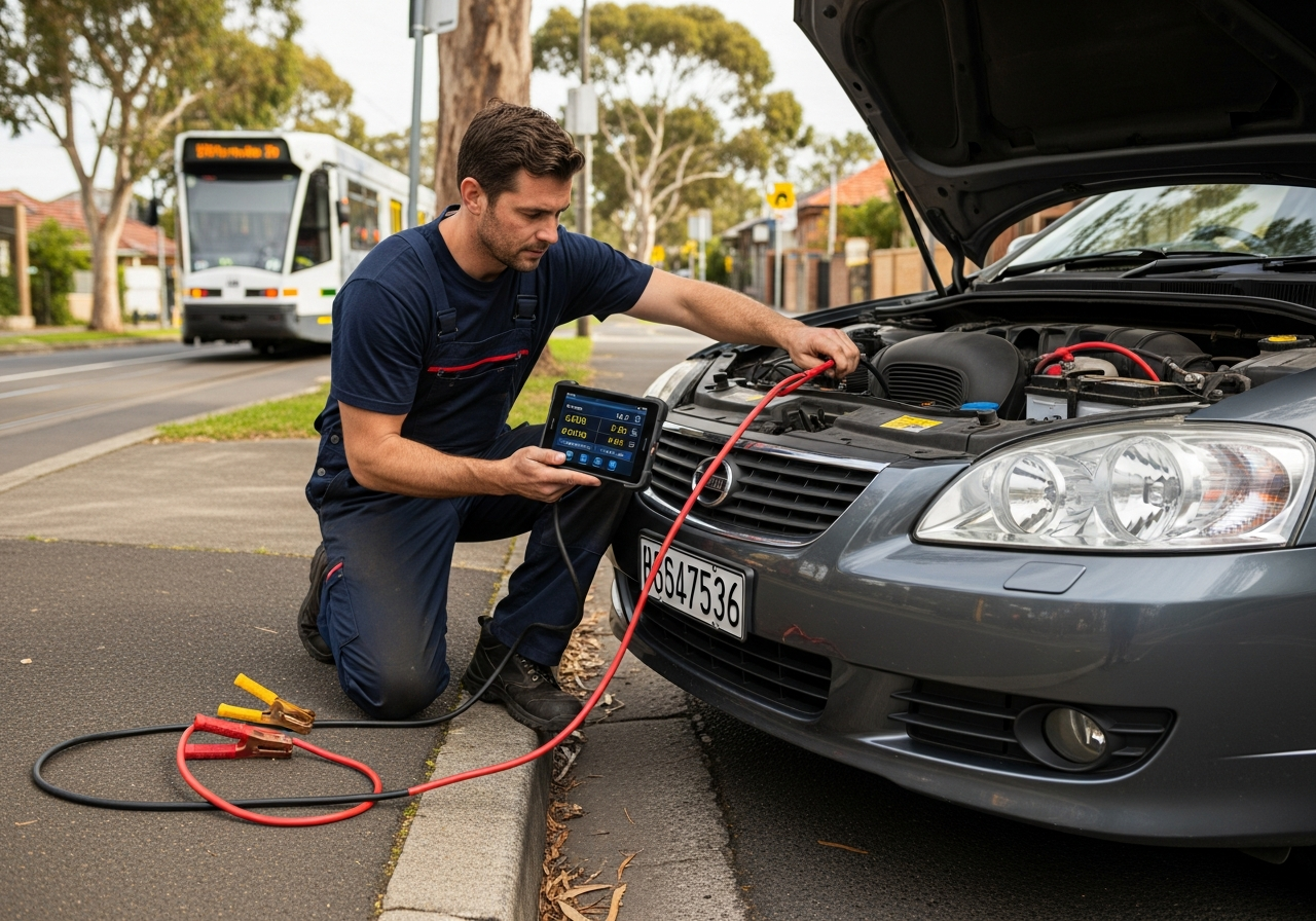 Battery replacement roadside Melbourne