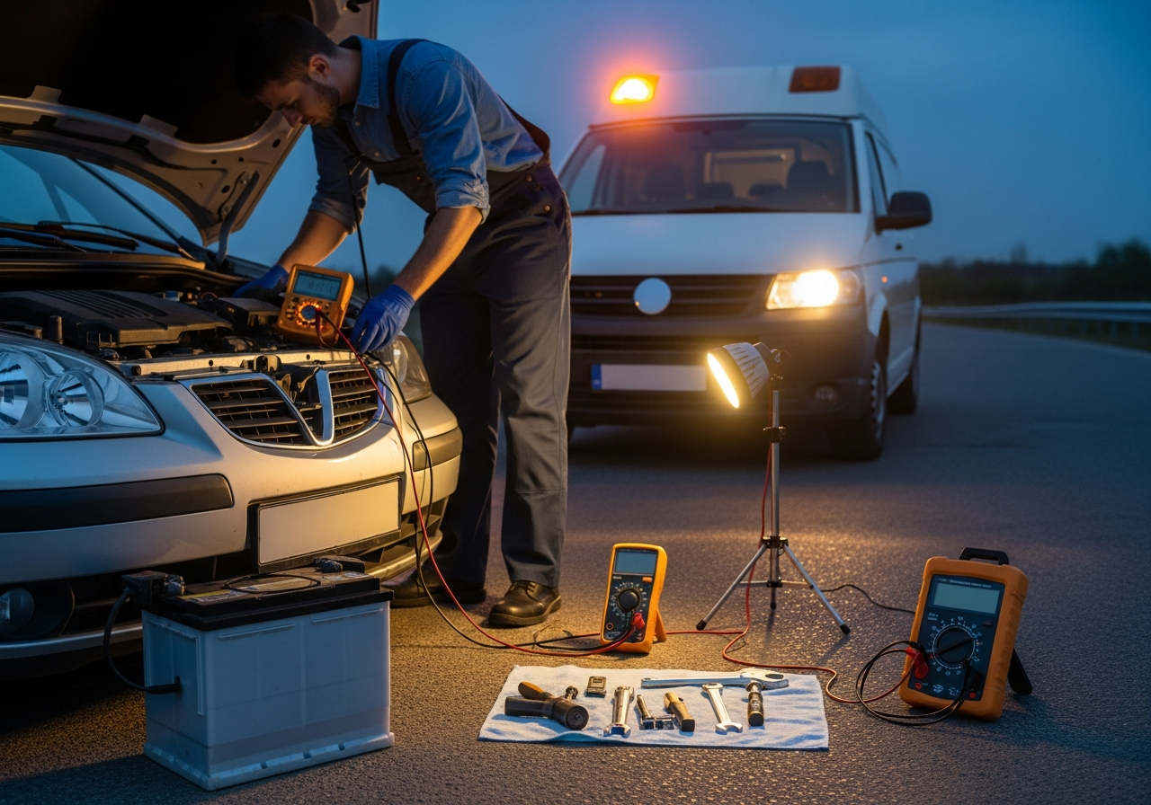Battery replacement roadside