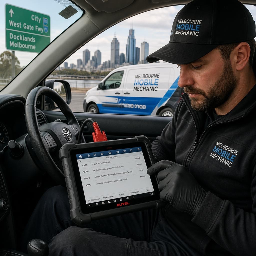 Mobile mechanic diagnosing a car near you in Melbourne