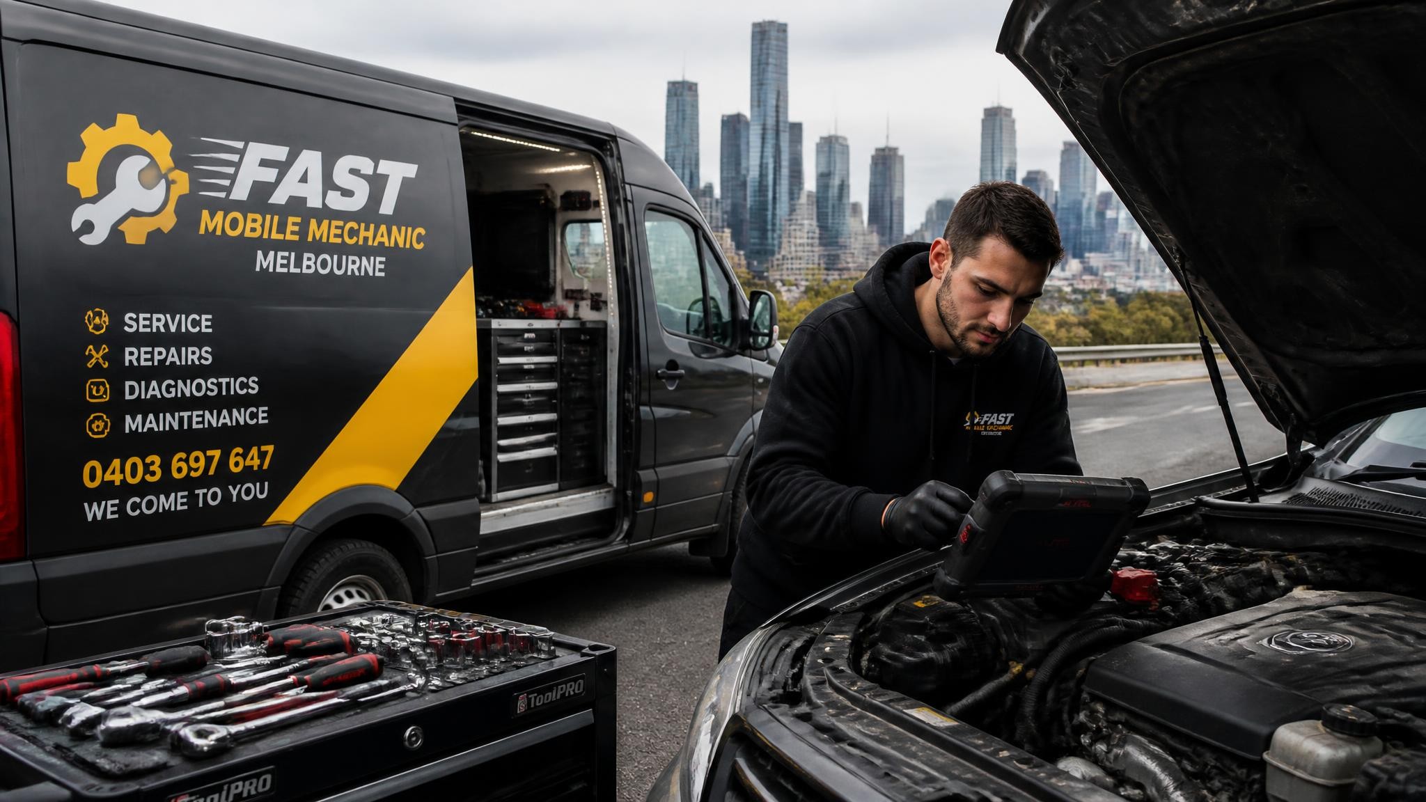 Fast mobile mechanic in Melbourne providing on-site vehicle diagnostics