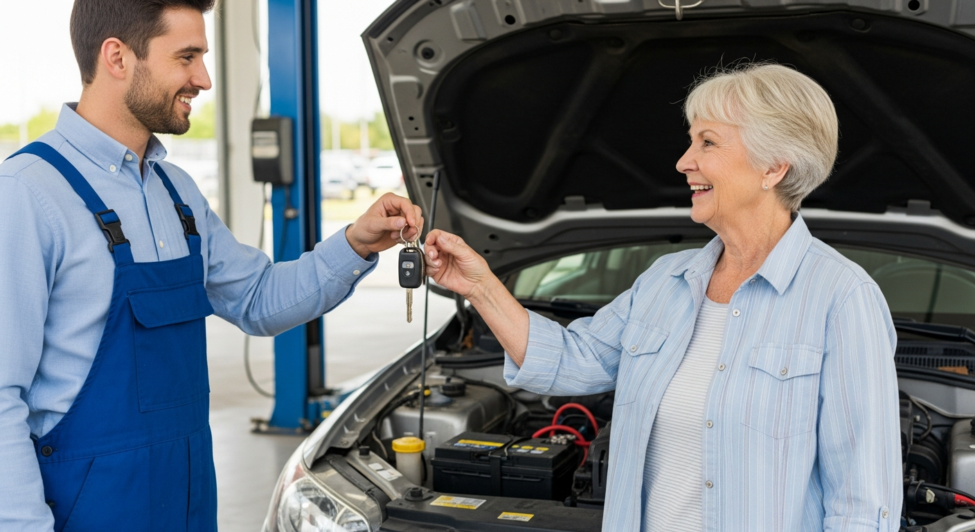 Satisfied customer after repair