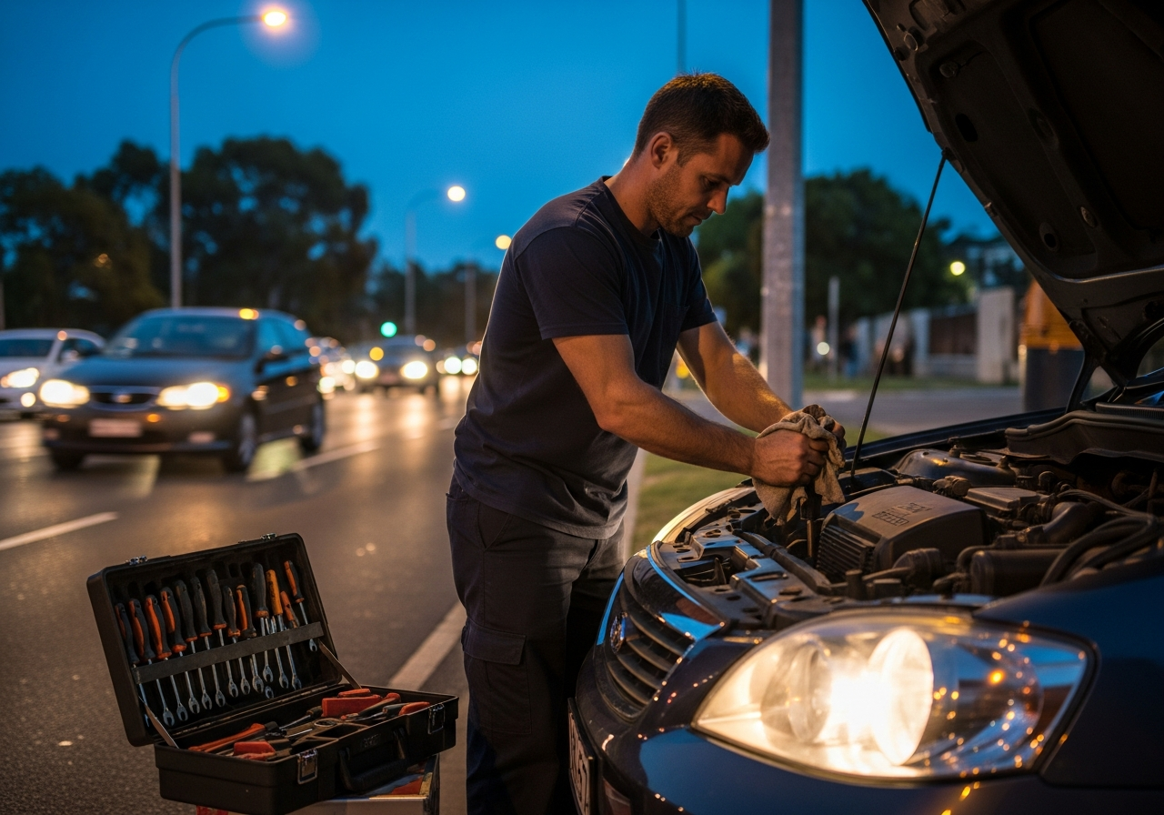 Roadside car repair