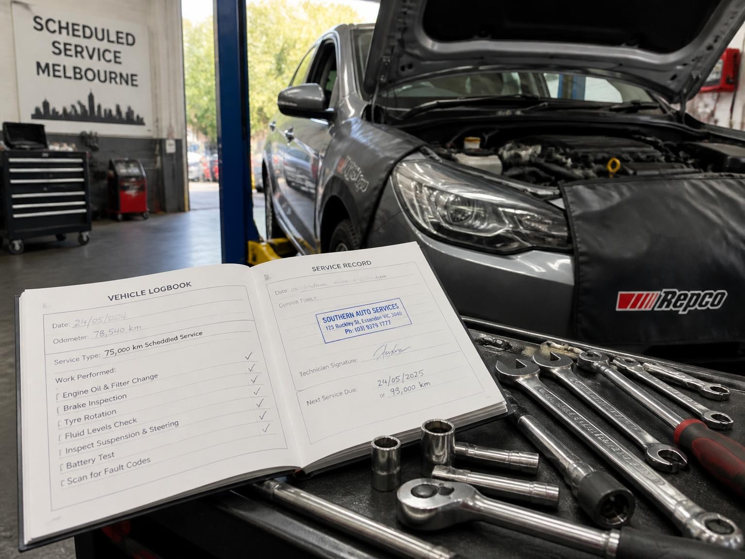 Logbook servicing and vehicle maintenance in Melbourne