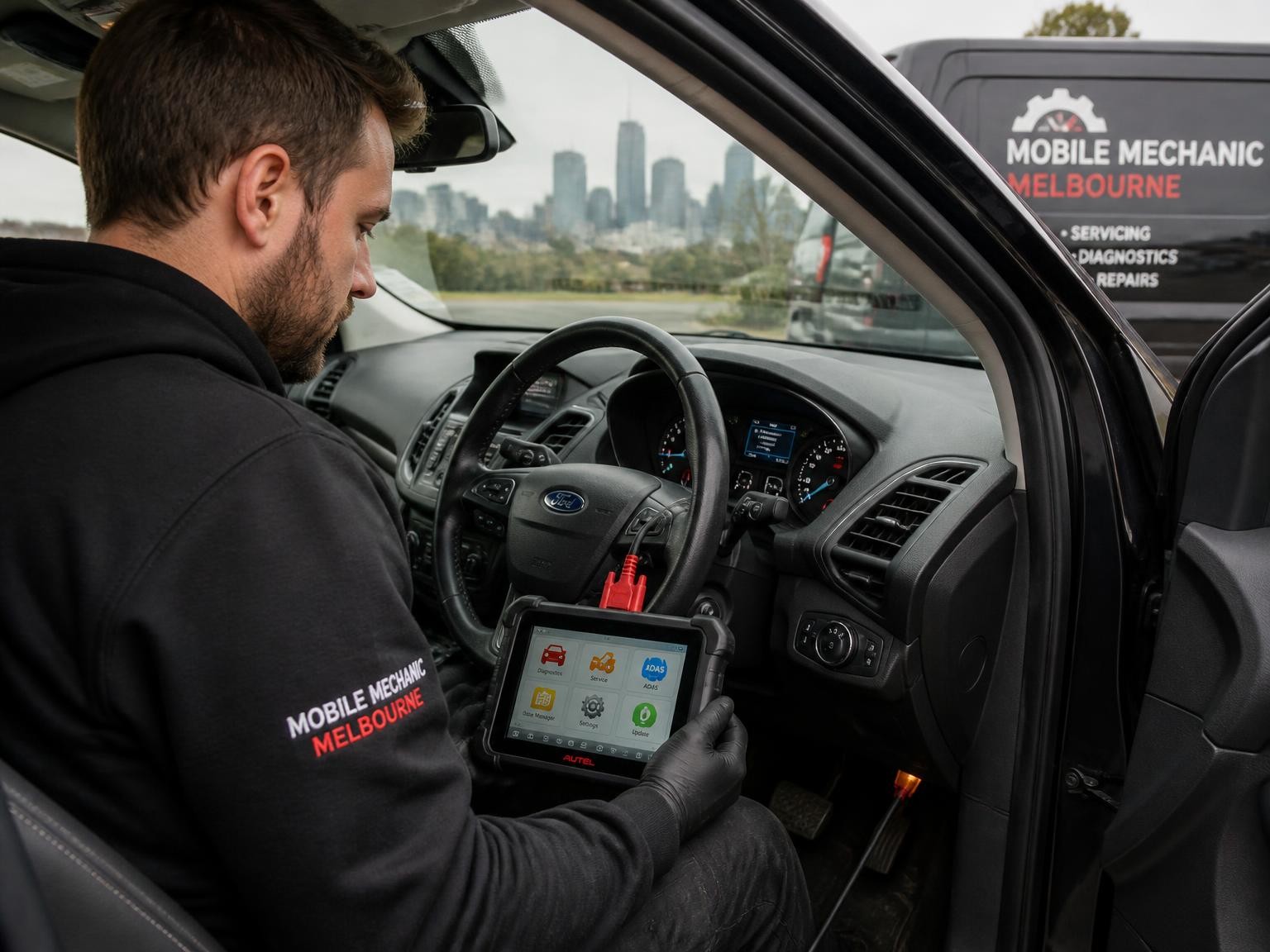 On-site vehicle diagnostics by a Melbourne mobile mechanic