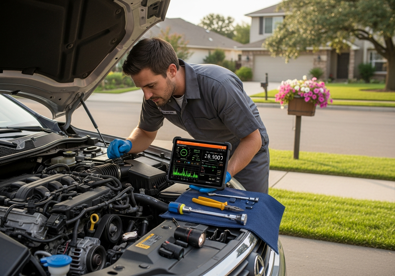 Mobile car servicing at home