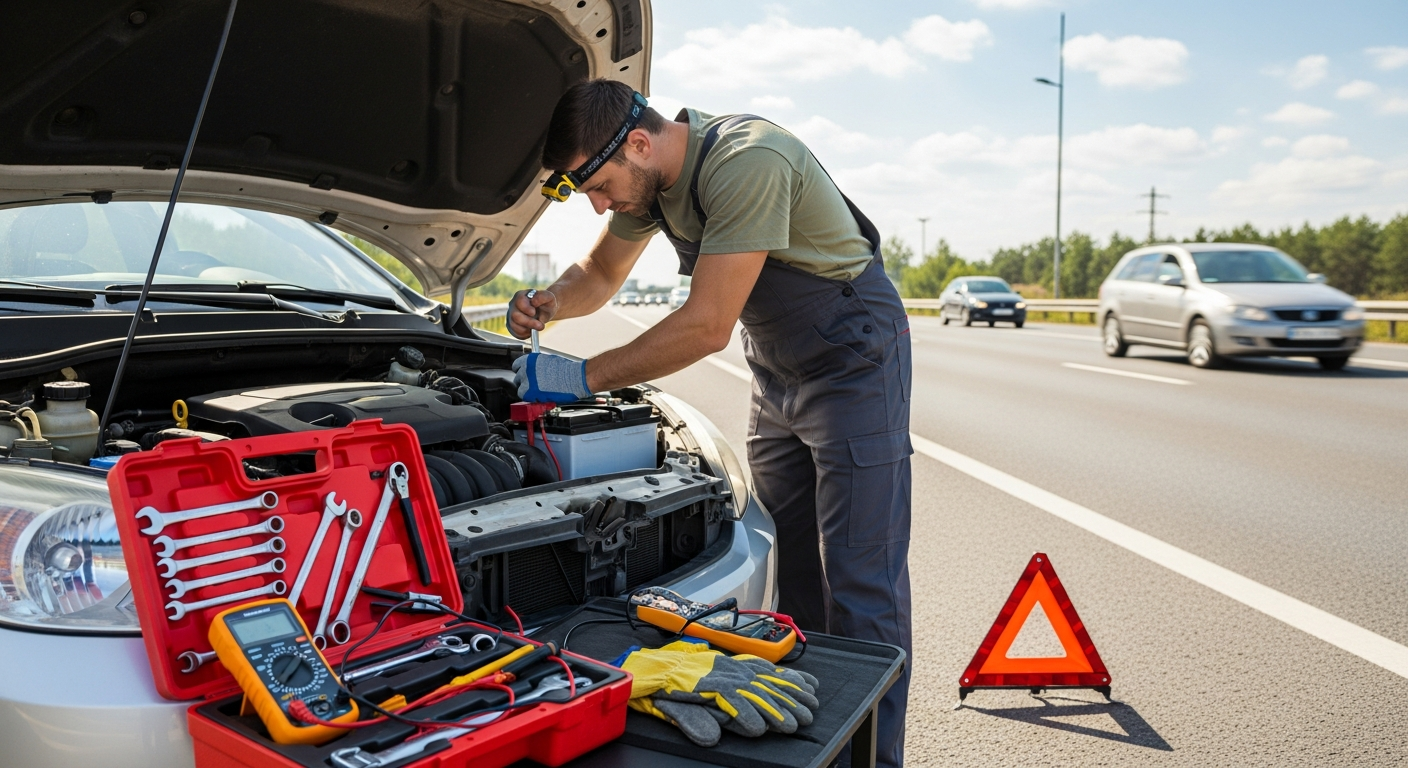 Battery replacement roadside