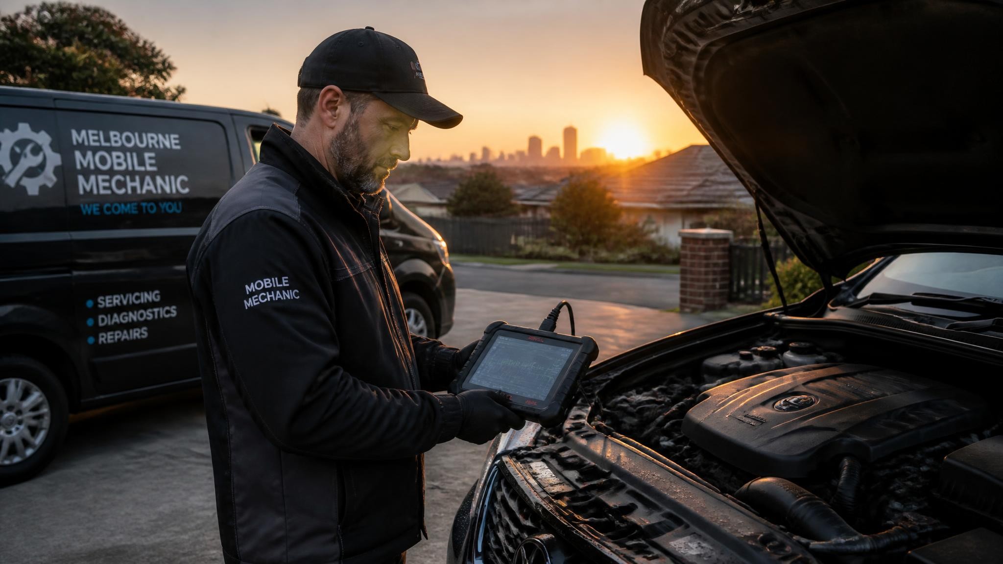 ASAP mechanic performing rapid vehicle diagnostics in Melbourne