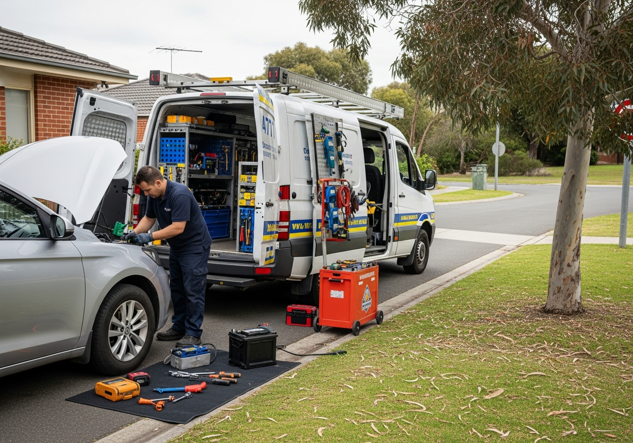 Mobile mechanic with van