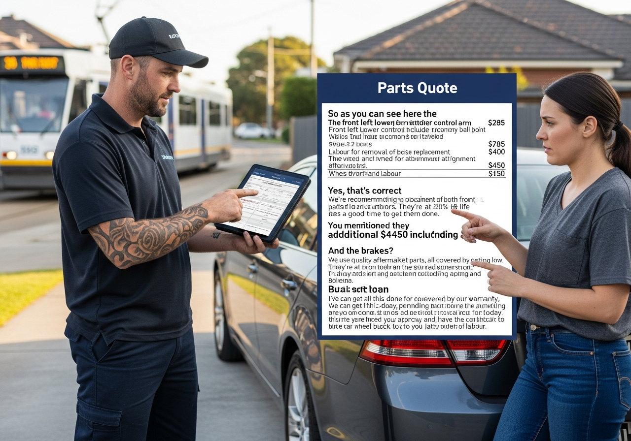 Showing quote onsite