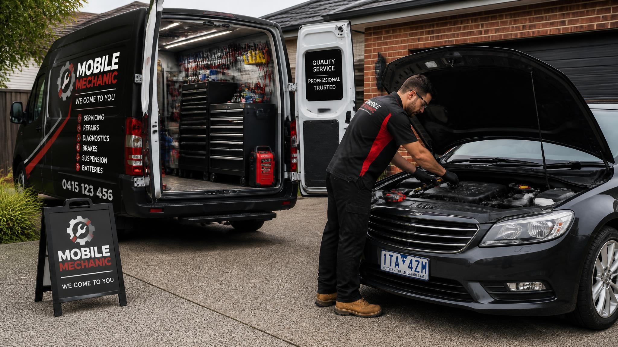 Mobile mechanic vehicle providing onsite car repairs in Melbourne