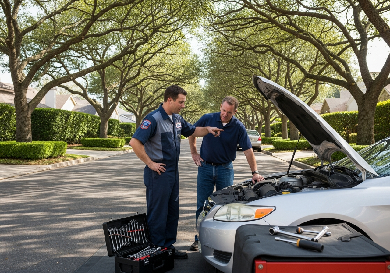 Mechanic explaining car repairs in South Yarra