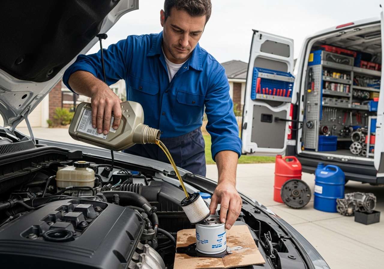 Oil change on site