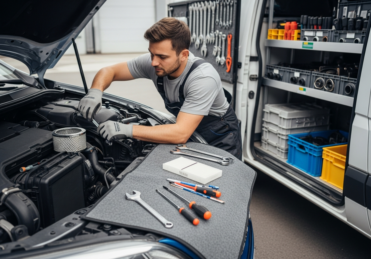 Air filter replacement mobile service