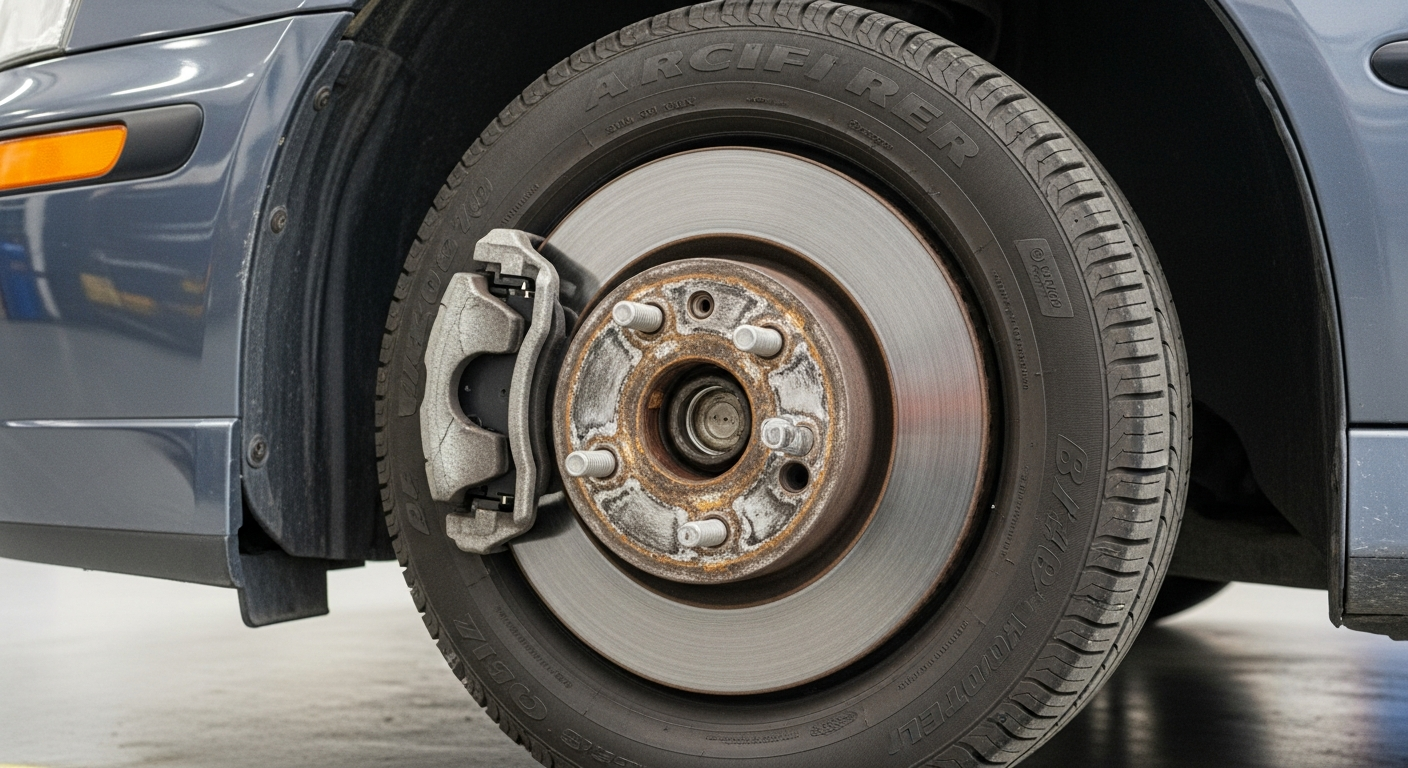 Mechanic explaining to homeowner