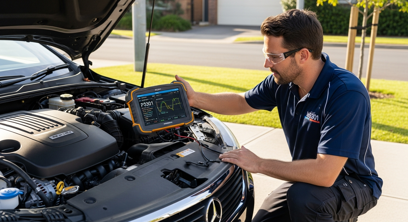 Mobile mechanic on-site diagnosis