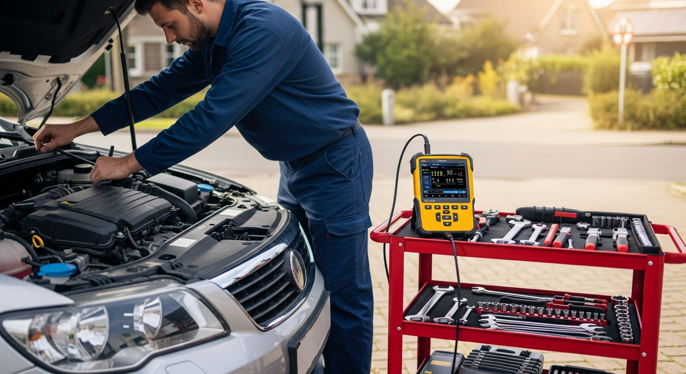 Mobile mechanic working onsite