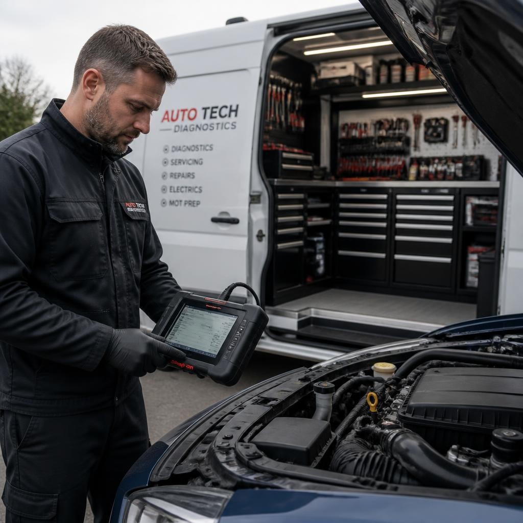 On-site vehicle diagnostics by a mobile mechanic in Melbourne