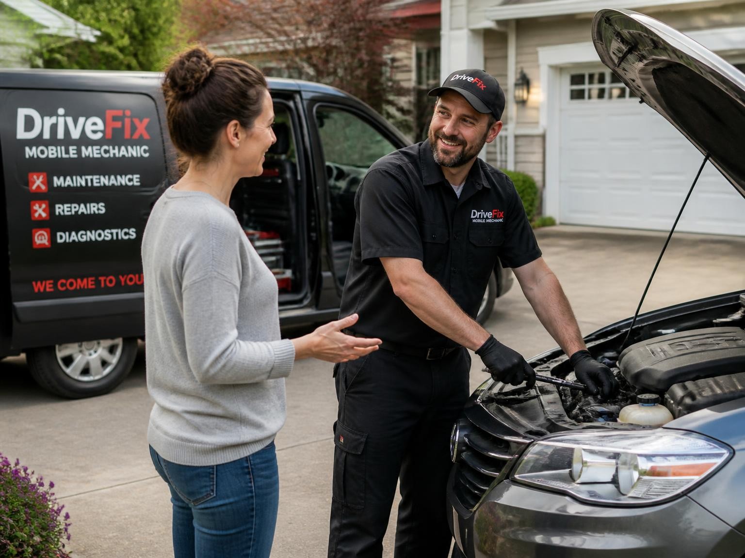 Onsite car servicing at a Melbourne home