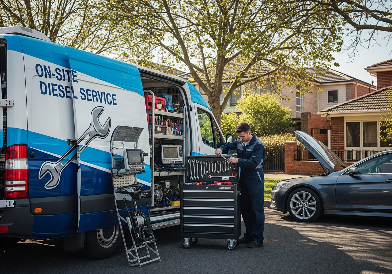 Mobile diesel service van