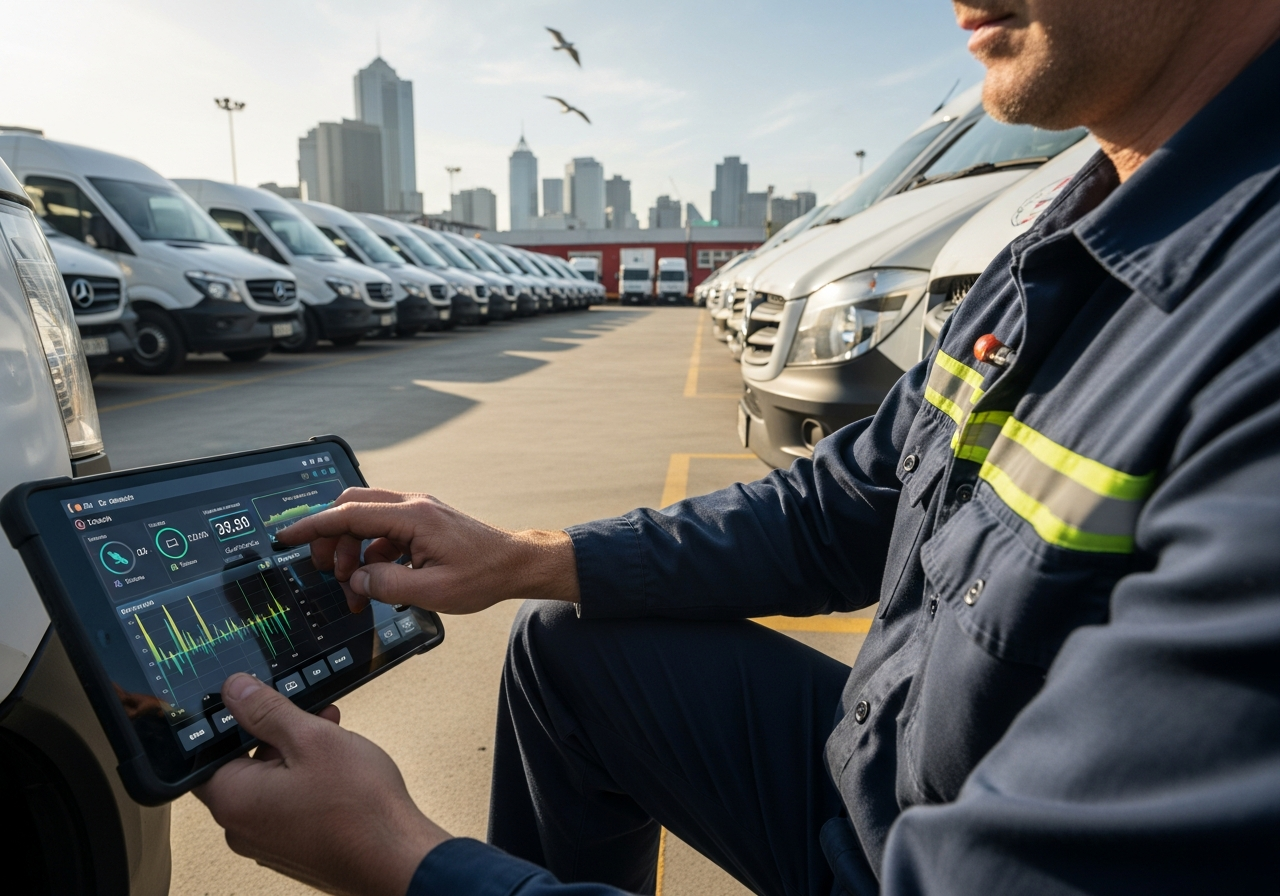 Fleet servicing at depot