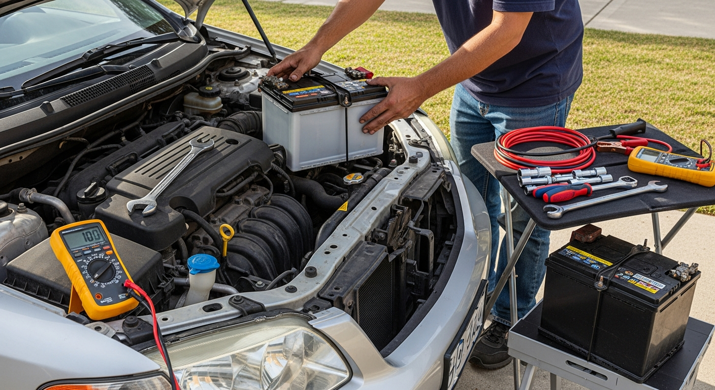 On-site car battery replacement Melbourne