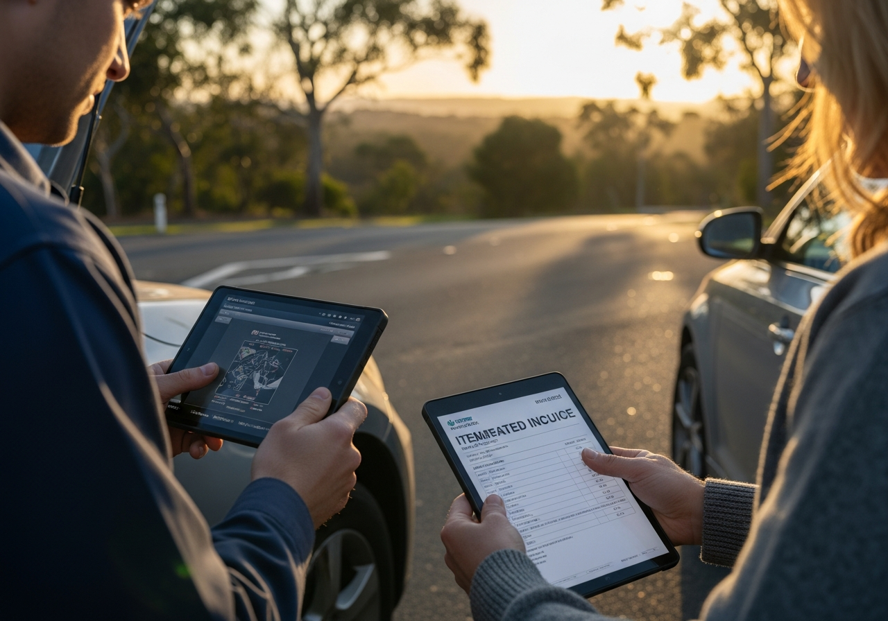 Mobile mechanic diagnostics and itemised quote