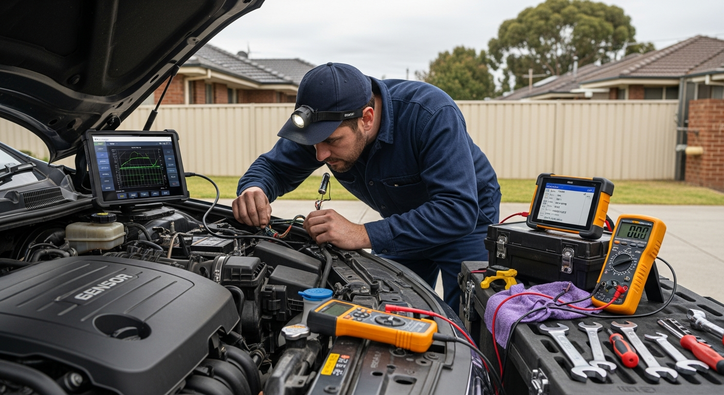 Mobile mechanic working onsite