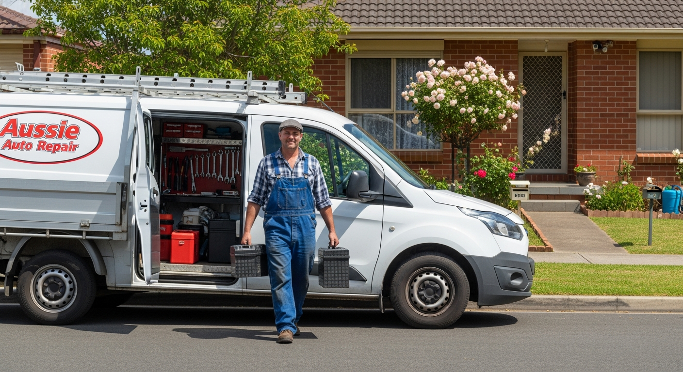 mobile mechanic van in Melbourne suburb