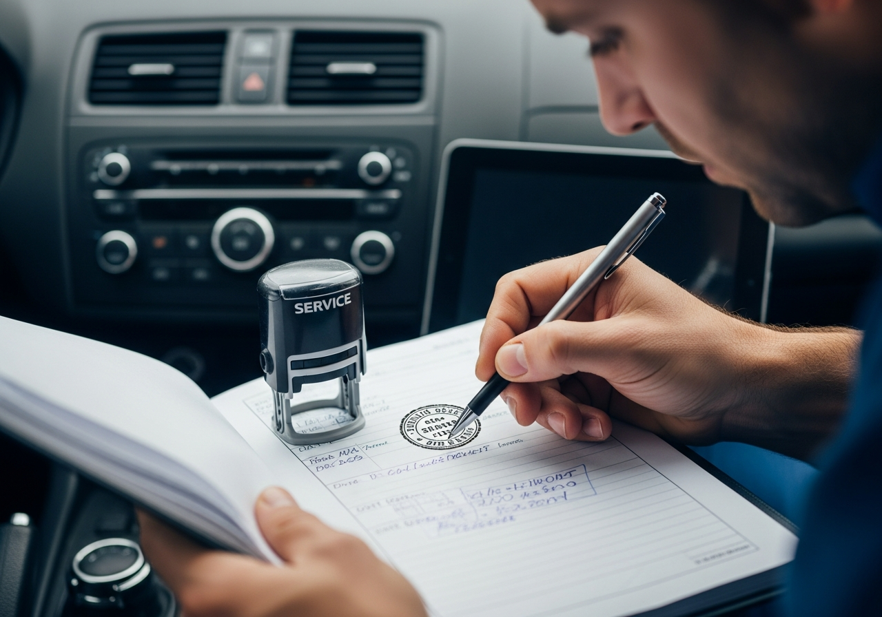 Logbook compliant mobile servicing