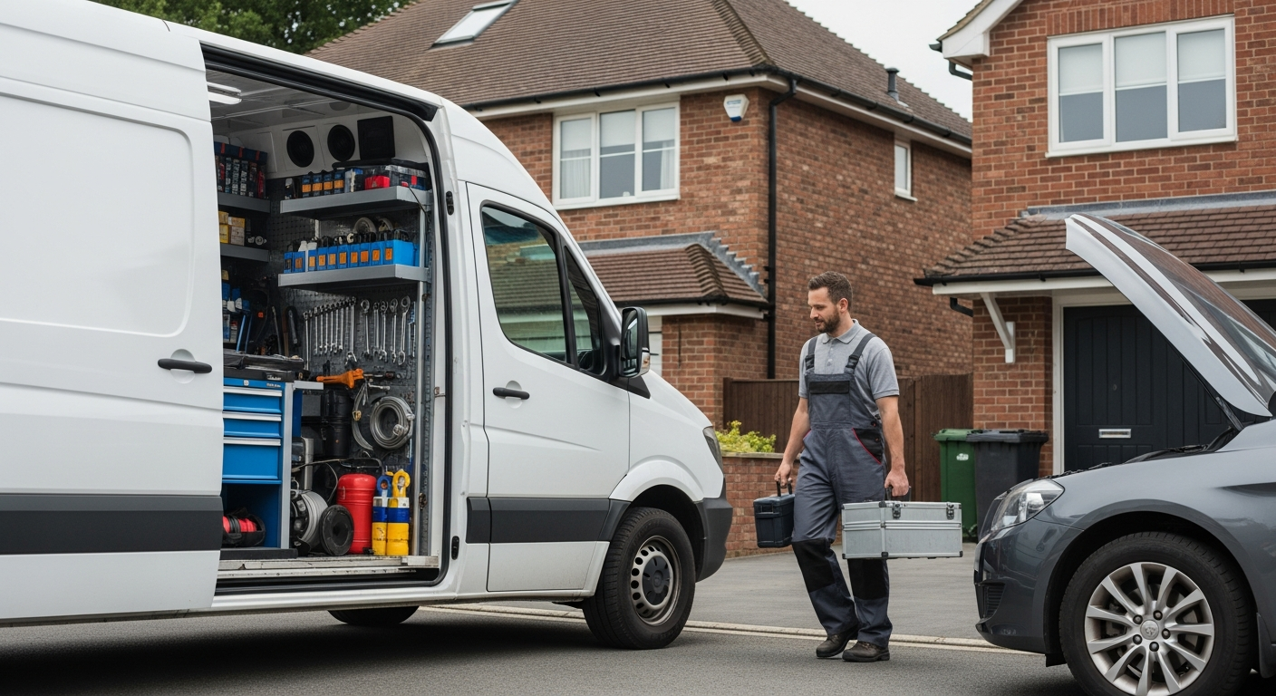 Mobile mechanic van at home