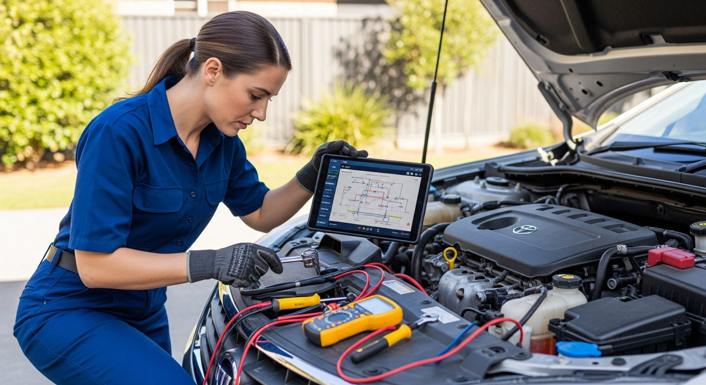 car repairman onsite diagnosis