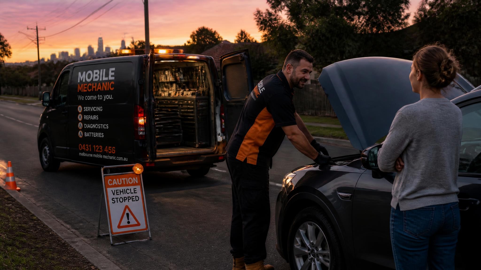 Emergency mobile mechanic roadside call-out in Melbourne