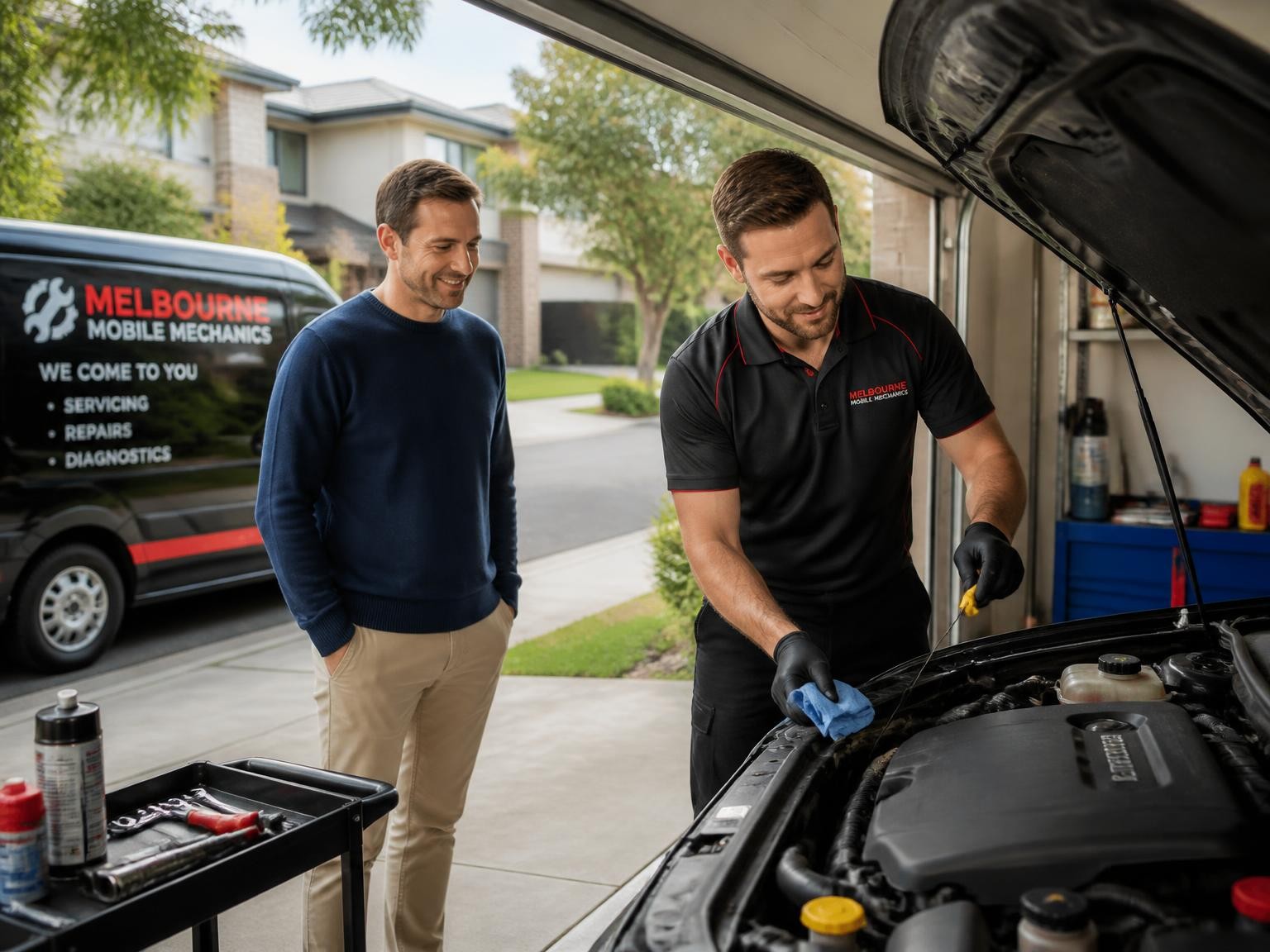 Routine vehicle maintenance by a Melbourne mobile mechanic