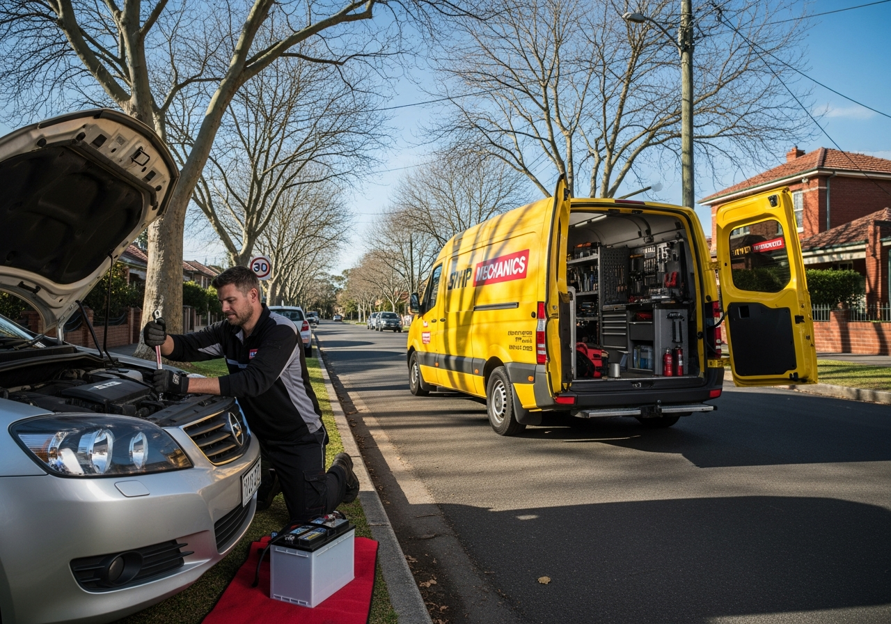 Mobile mechanic battery replacement