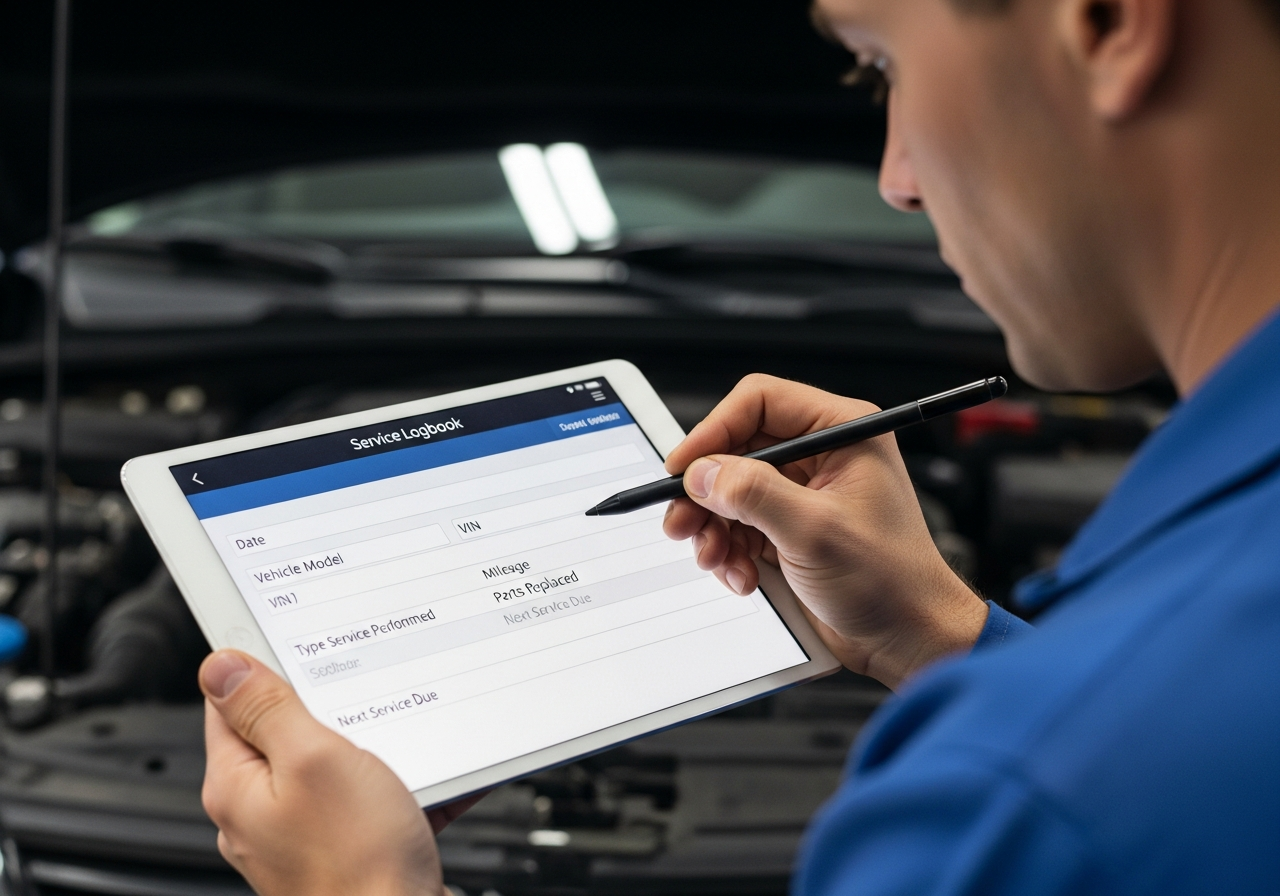 Logbook service tablet