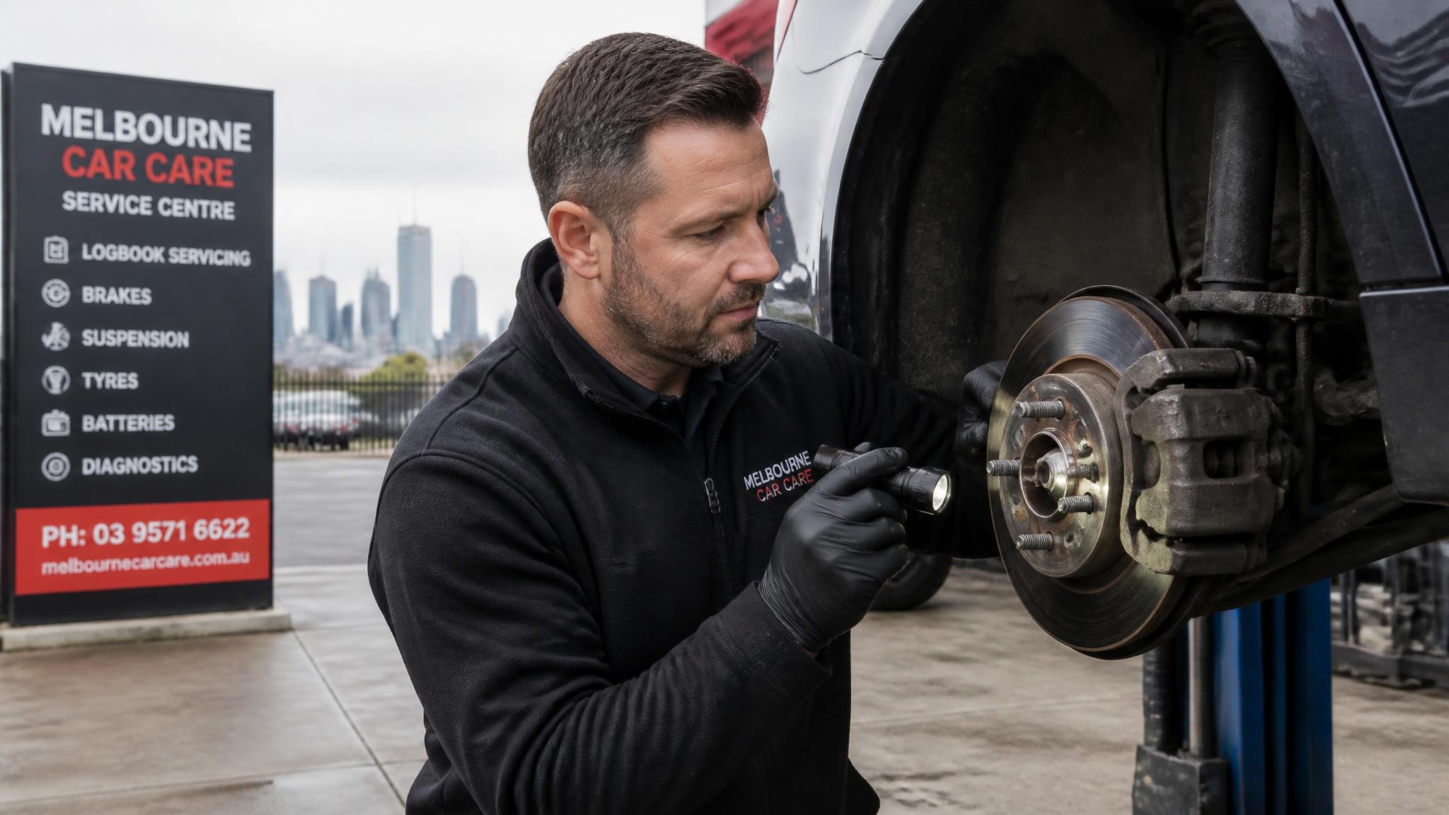 On-site vehicle inspection near Preston Melbourne