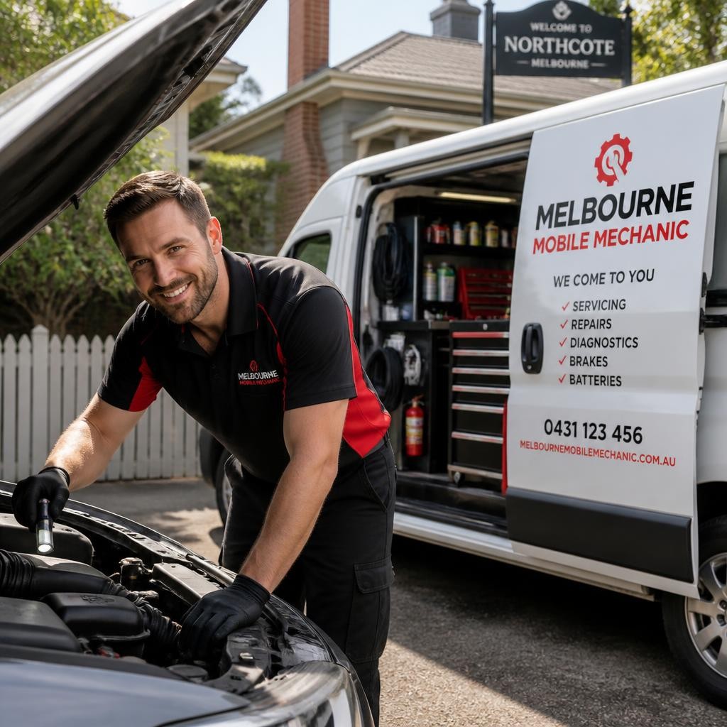 Qualified mechanic inspecting a car engine onsite