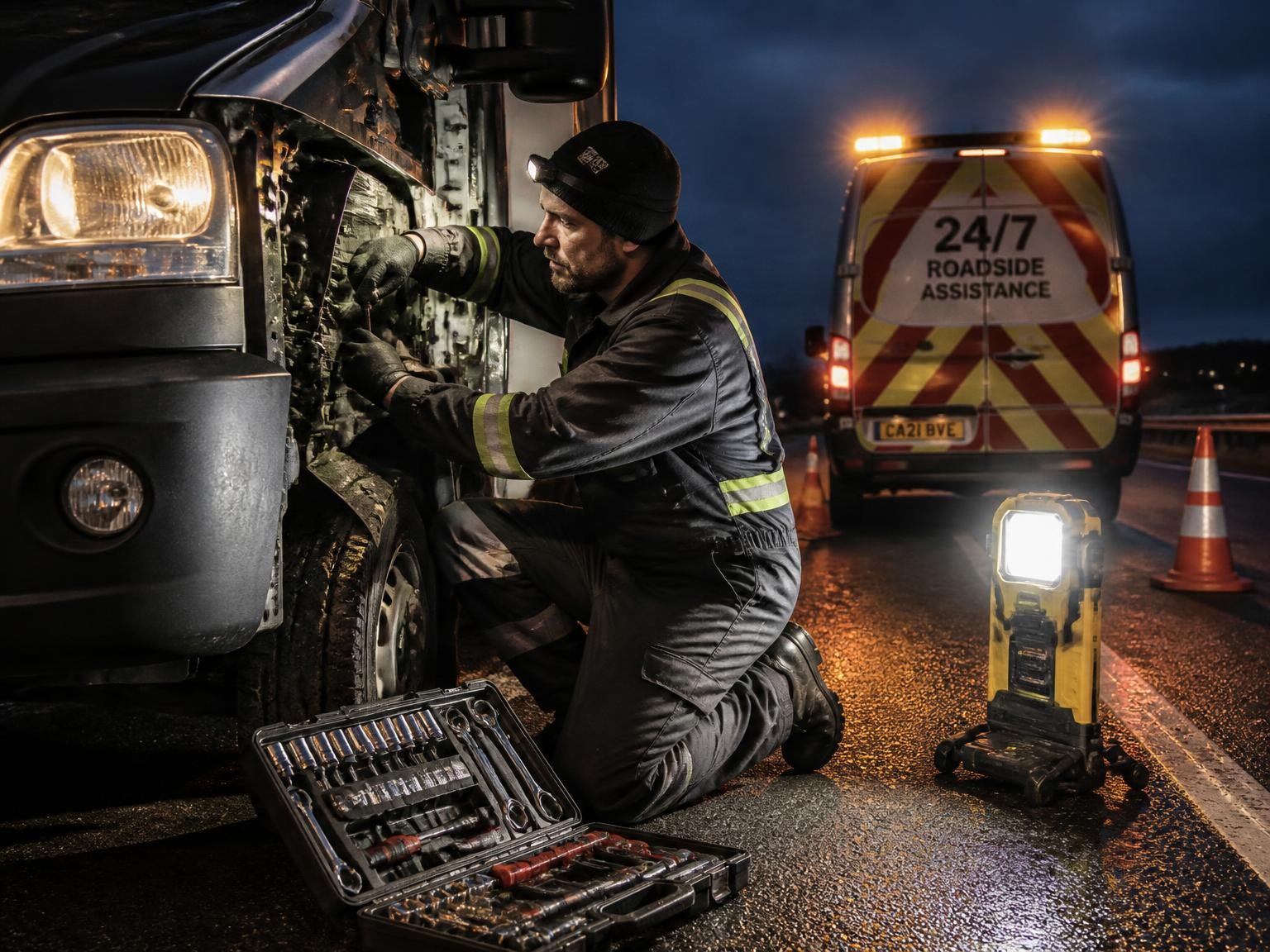 Roadside mobile car repair helping a Melbourne driver avoid towing