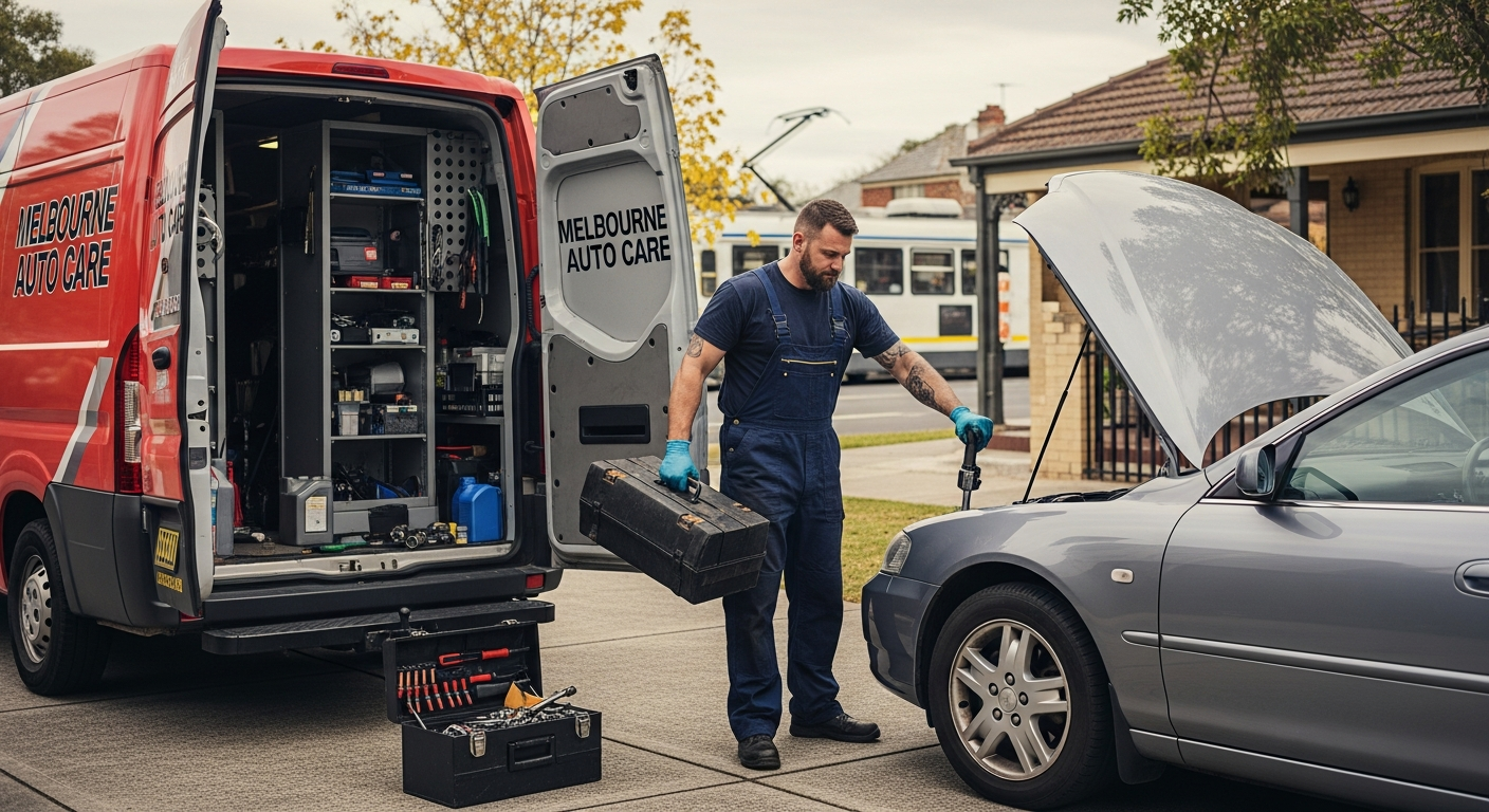 Mobile mechanic arriving onsite