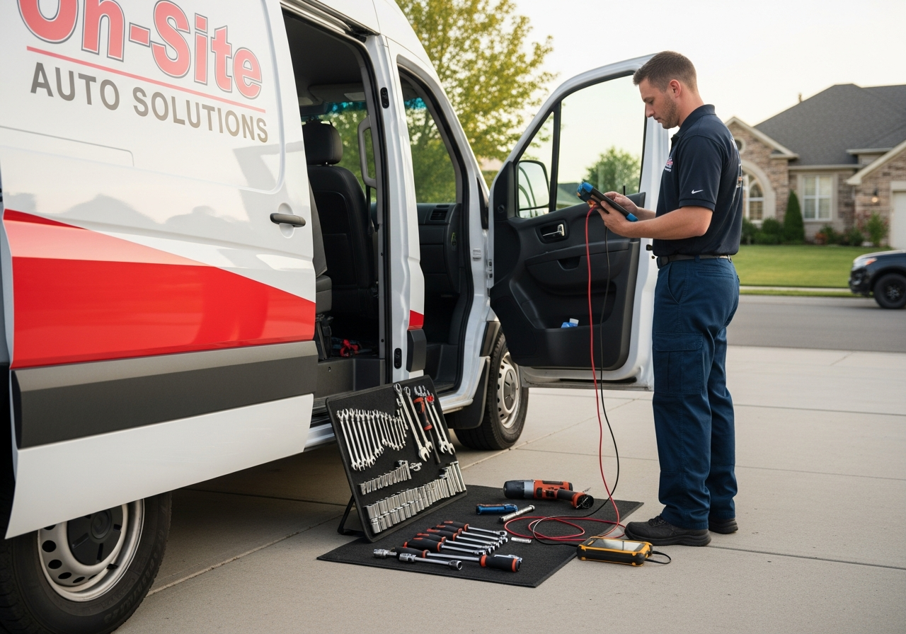 Mobile workshop van Auburn