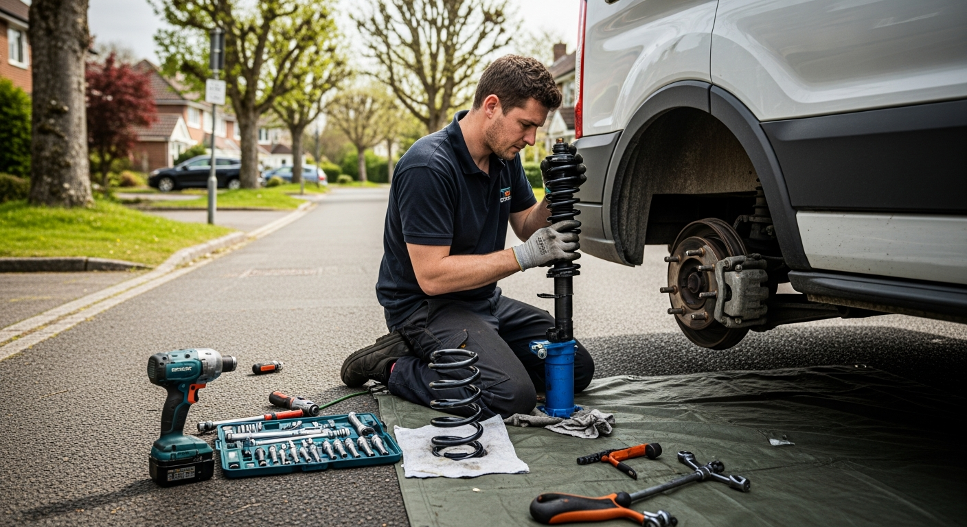 Strut and spring replacement onsite