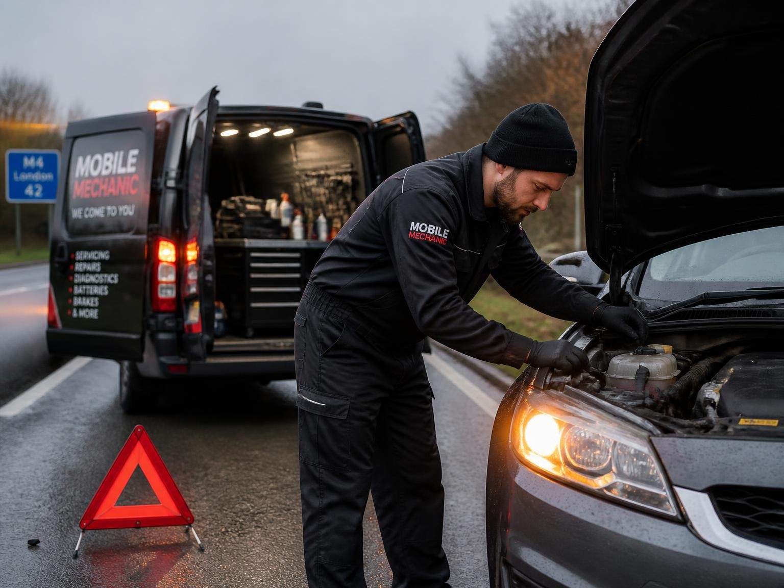 Mobile mechanic providing roadside assistance in Melbourne