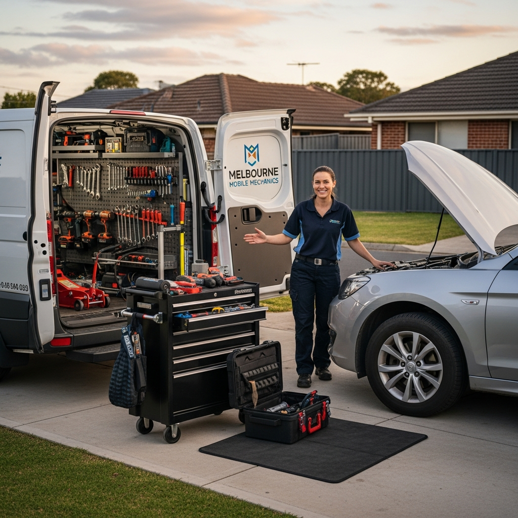 Mobile mechanic arriving