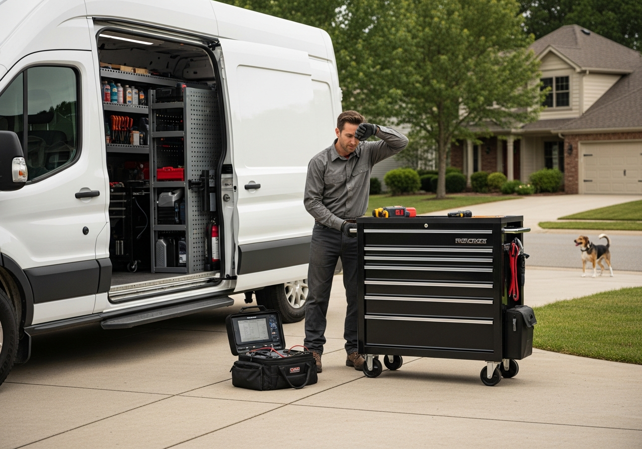 Mobile mechanic van onsite